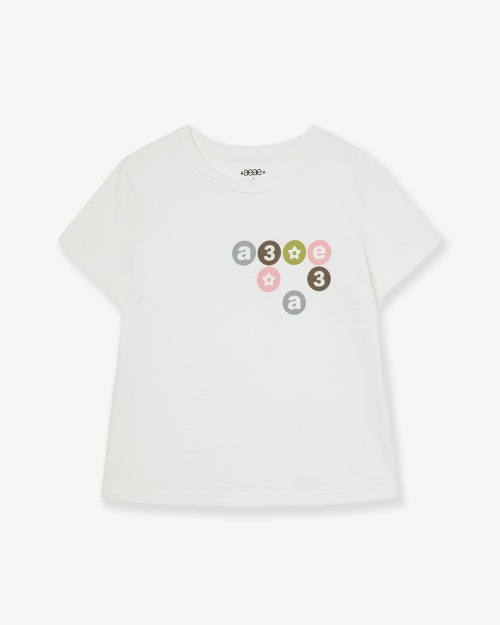 【AEAE】 COLOR DOT LOGO TEE [WHITE] 正規品