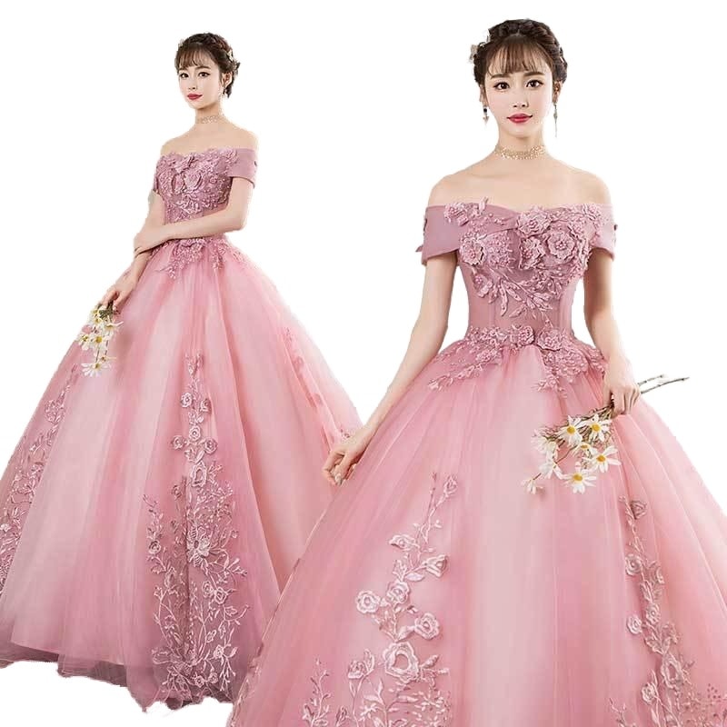 ロングドレス 演奏会 パーティードレス 結婚式 ドレス 袖あり ウェディングドレス 花嫁 パーティドレス ロング丈 二次会 ドレス お呼ばれ ピアノ 発表会005-557