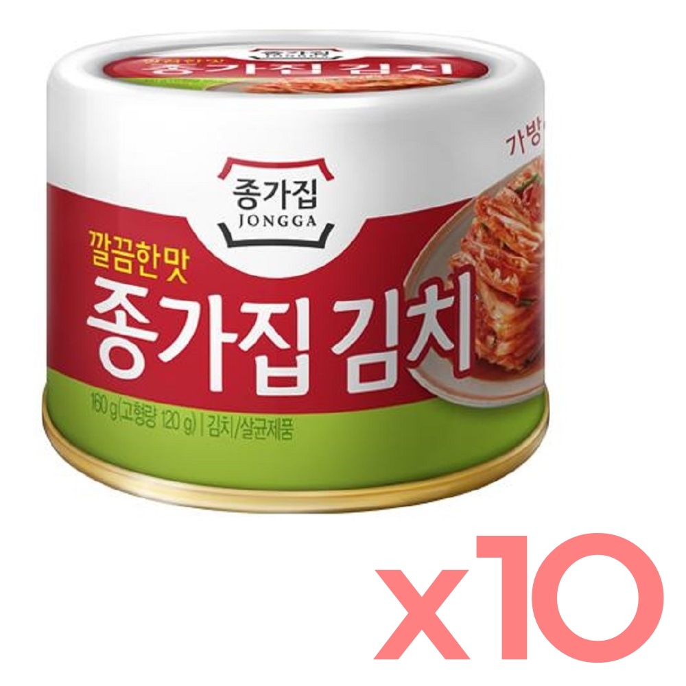 韓国-K MEAL-宗家 シンプルな味 キムチ 160gx10缶 計1.6kg 簡単おかず 小麦キットの代わりに