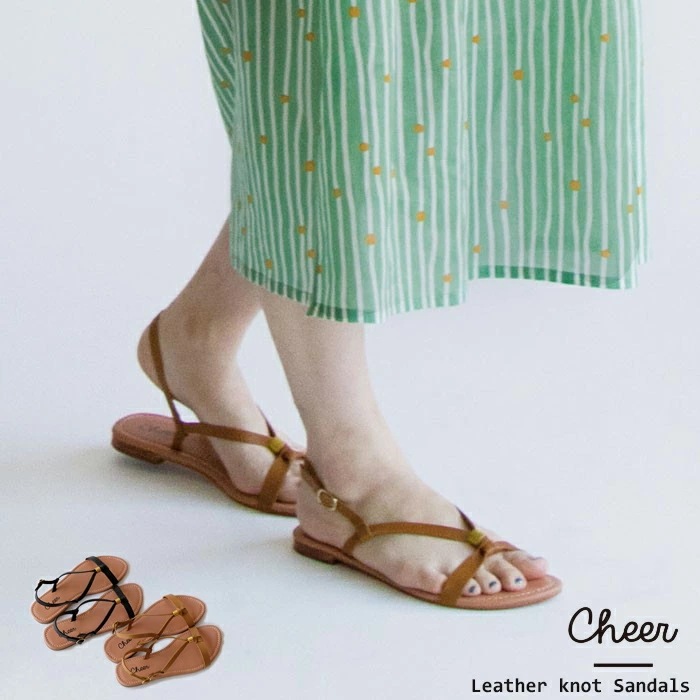 【50％OFF SALE】【送料無料】 Cheer レザー ノット サンダル チアー 95-170360 5,514円