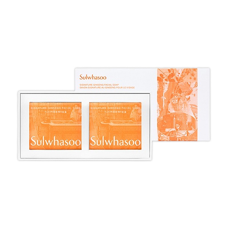シグネチャー ジンセン フェイシャル ソープ 120g x 2 / Sulwhasoo Signature Ginseng Facial Soap 宮中石鹸 リニューアル