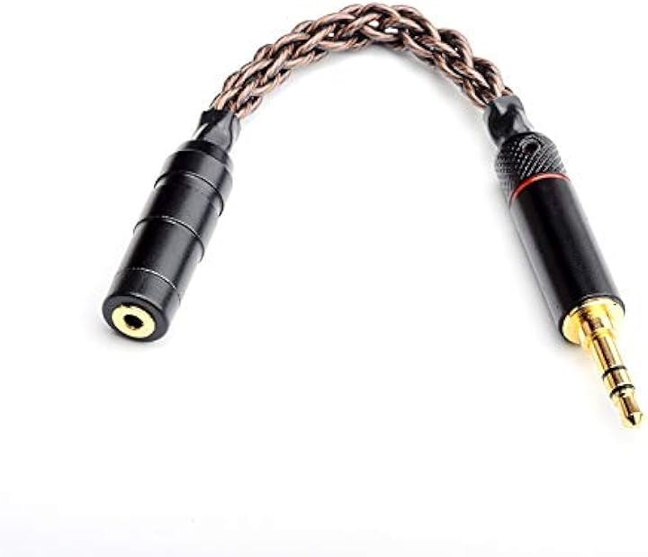 Lin08 変換ケーブル バランス接続 イヤホン ジャック 3.5mm 3極 オス 2.5mm 4極 メス8芯 15cm 単結晶銅( 3.5mm（オス） 2.5mm（メス）)
