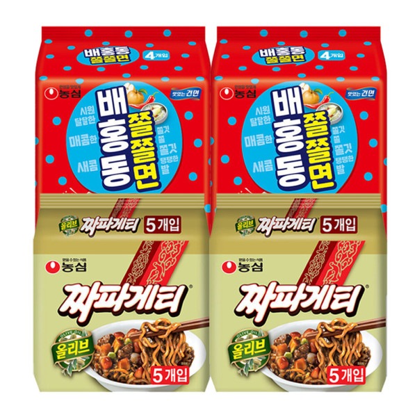 培紅洞 チョルチョルミョン 16入+チャパゲティ 20入（計36袋）