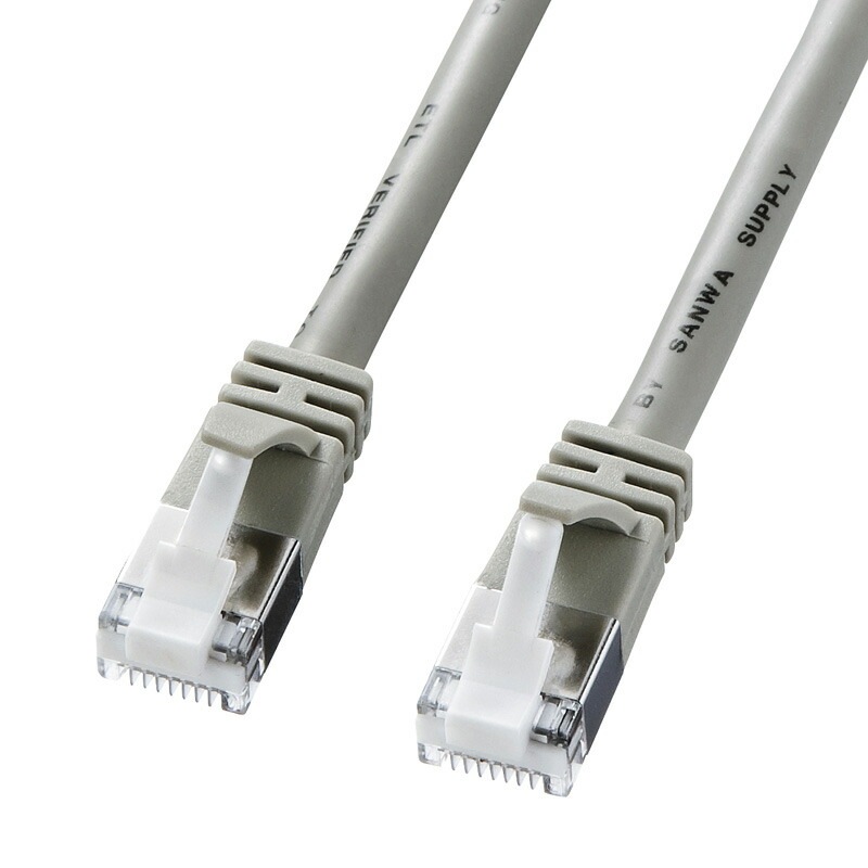 （まとめ買い）ツメ折れ防止カテゴリ5eSTP LANケーブル 15m ライトグレー KB-STPTS-15 [x3]