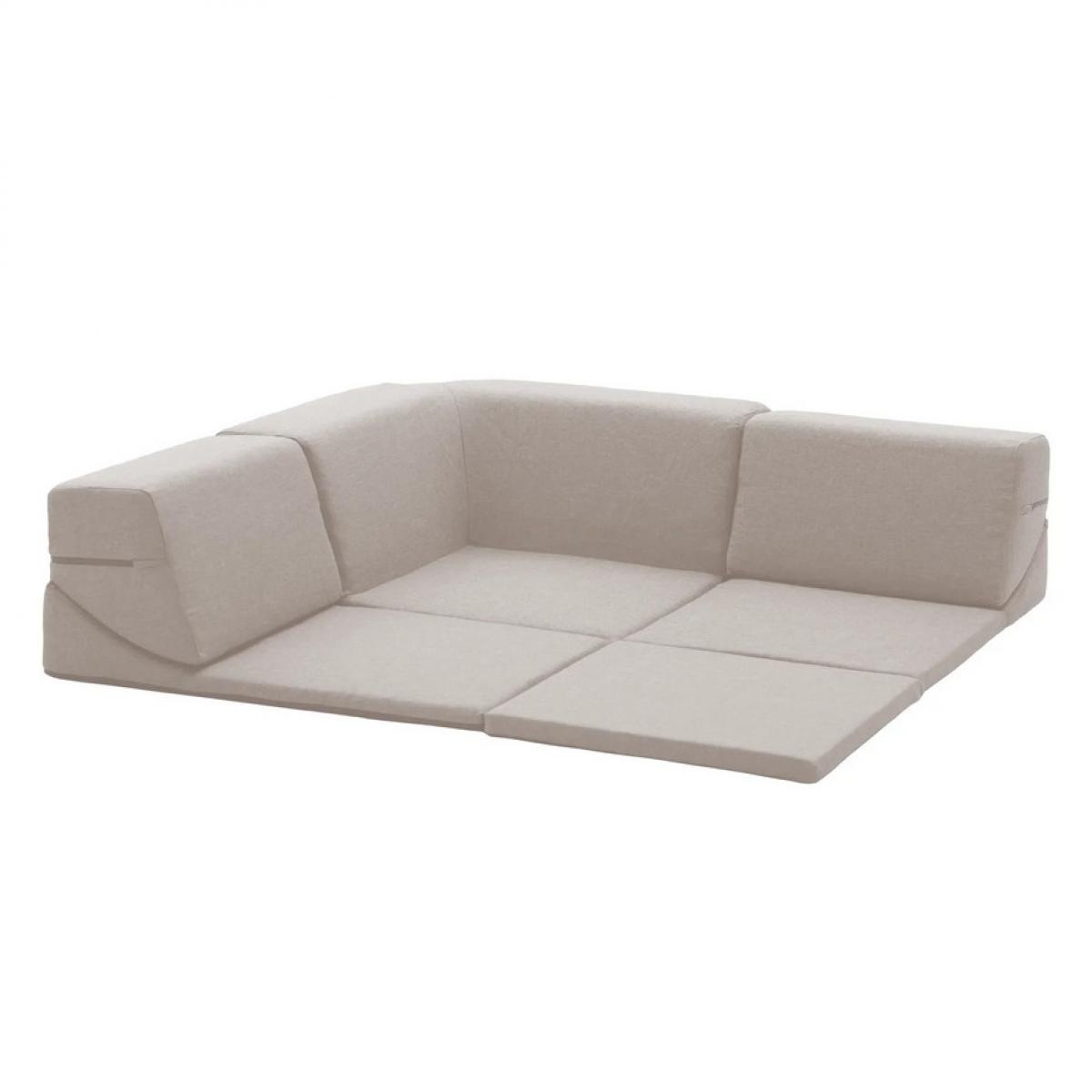 【在庫有・即納】セルタン マット付き コーナーソファ 4点セット ベージュ カバー洗濯可 ローソファ リビング A849 新生活 フロアソファ