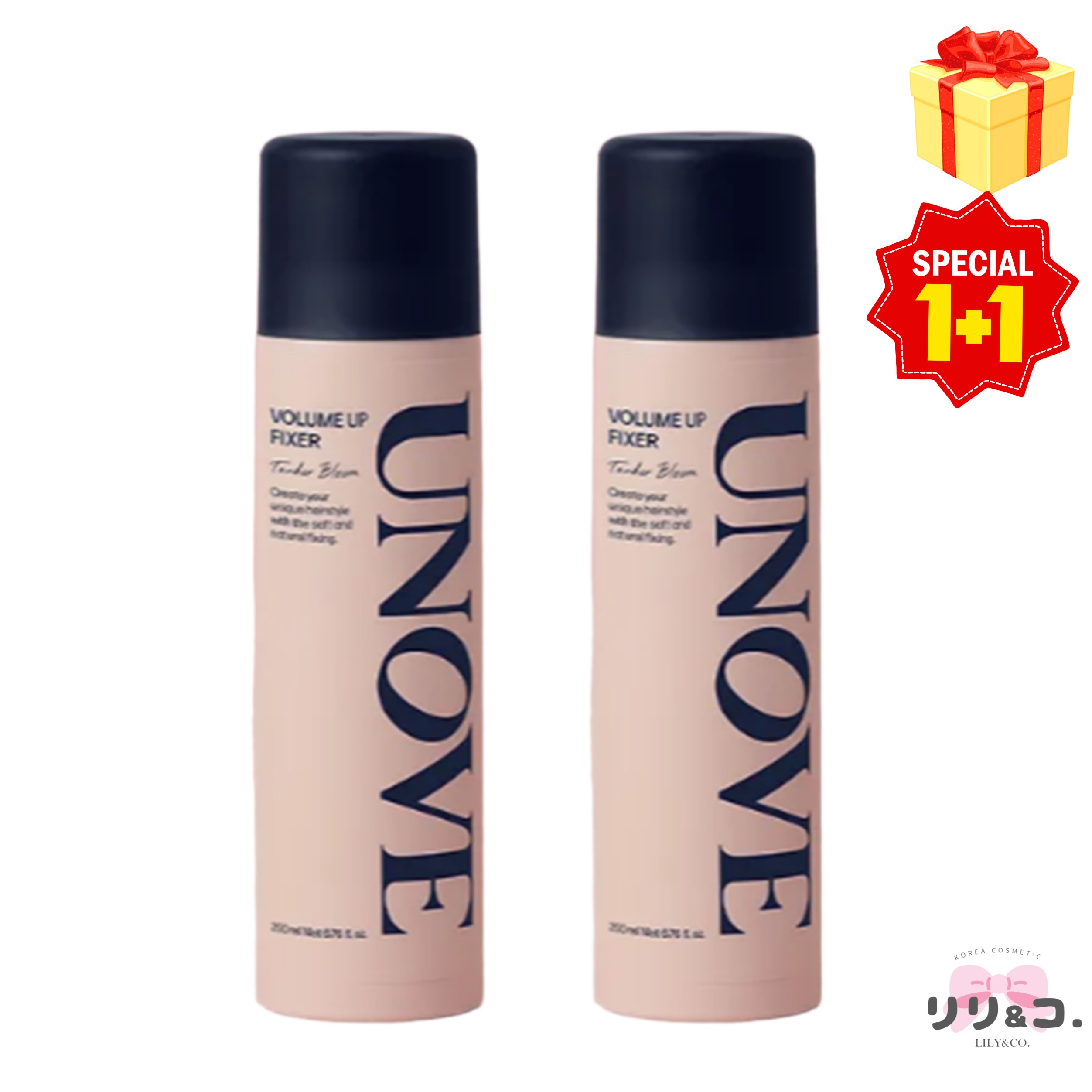 [韓国人気] ボリュームアップ ヘアフィクサー 200ml+ 200ml（テンダーブルーム）サラサラ キープ つや出し ヘアスプレー 韓国 ヘアケア 頭皮ケア プチギフト