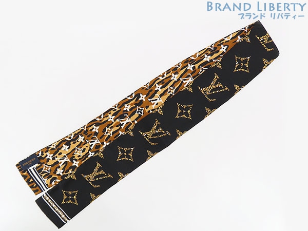激レア未使用ルイヴィトンモノグラムジャイアントジャングルバンドーツイリーレオパードヒョウ柄シルク100%