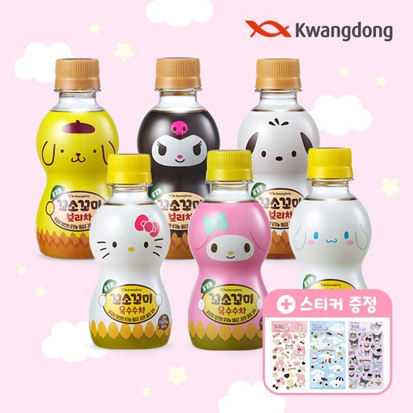 サンリオ コッコミ コーン茶 200ml 20入り + ステッカー ランダムおまけ 1個