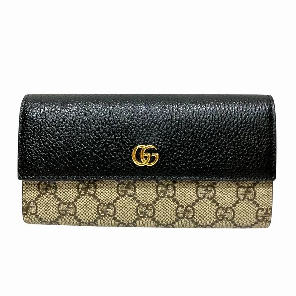 グッチ プチGGマーモント コンチネンタルウォレット 456116 長財布 ユニセックス【中古】