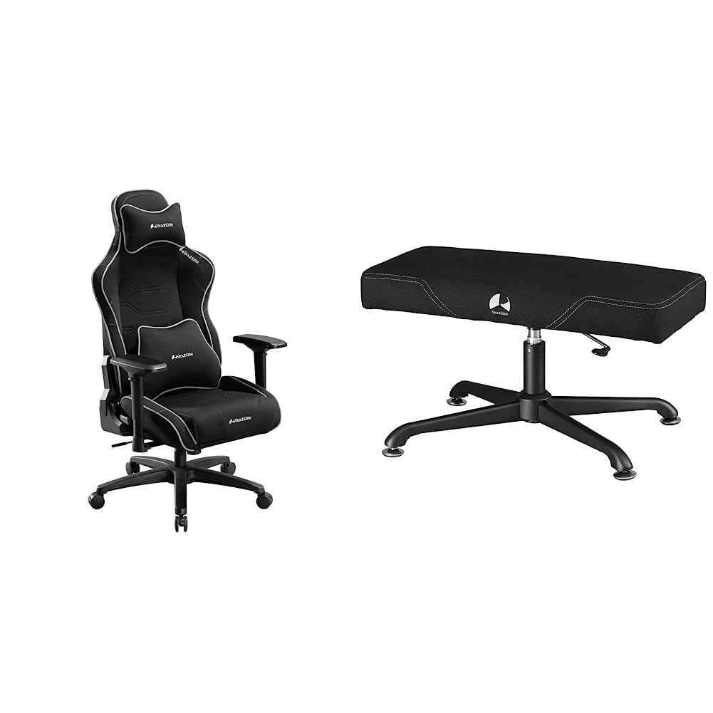 ゲーミングチェア G-571-BK 180cm 4Dアームレスト搭載 ヘッドレスト ランバーサポート リクライニング ロッキング オフィスチェア デスクチェア ブラ 33853