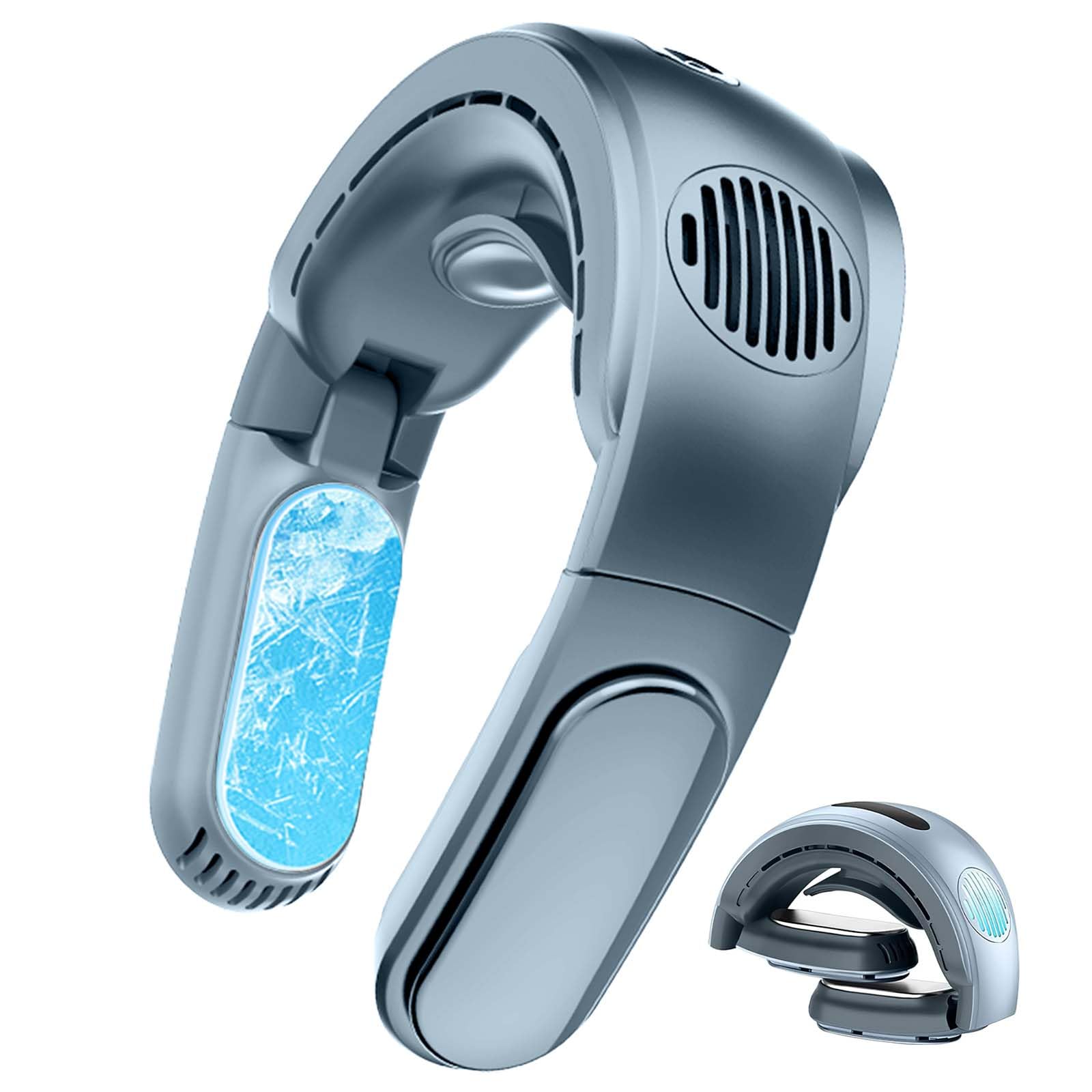 Onetobye【半導体技術・2025年夏新型】ネッククーラー 首掛け扇風機 半導体冷却プレート搭載 瞬間冷却 首掛けクーラー ペルチェ素子 首かけ扇風機 2つのモード・各3段階調節可能 軽量 冷やす