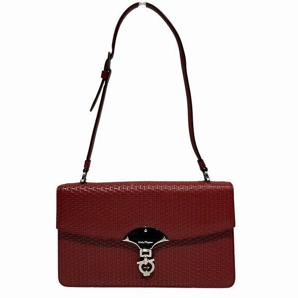 フェラガモ ガンチーニ AF-213288 編み込み バッグ ショルダーバッグ 【中古】 21,158円