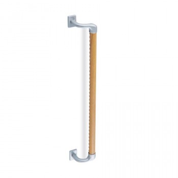 シロクマ オフセット手すりディンプル シルバー/Lオーク BR-573 800mm