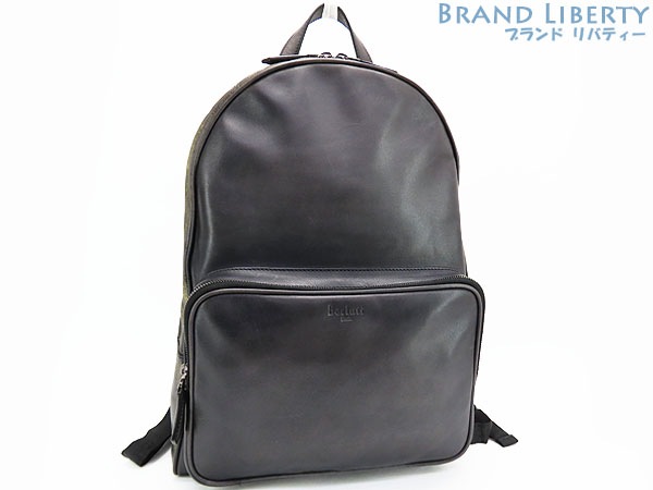 レア美品ベルルッティカリグラフィタイムオフスクリットレザーバックパックリュックサックブラックゴールデンパティーヌ