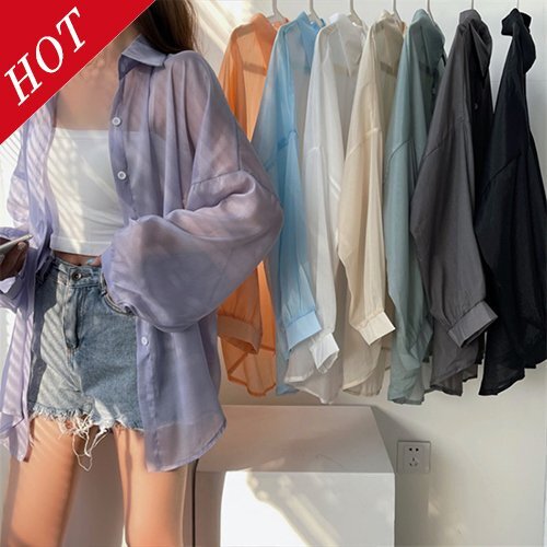 2023夏新作 韓国風レディース服 夏 ゆったり シンプル カジュアル きれいめ 日焼け止めシャツ ベージュ フリーサイズ /サイズ色問わず合計3点から 3951