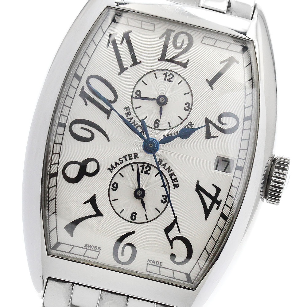 フランクミュラー FRANCK MULLER 6850MB トノーカーベックス マスターバンカー 3タイムゾーン デイト 自動巻き メンズ _898265【中古】