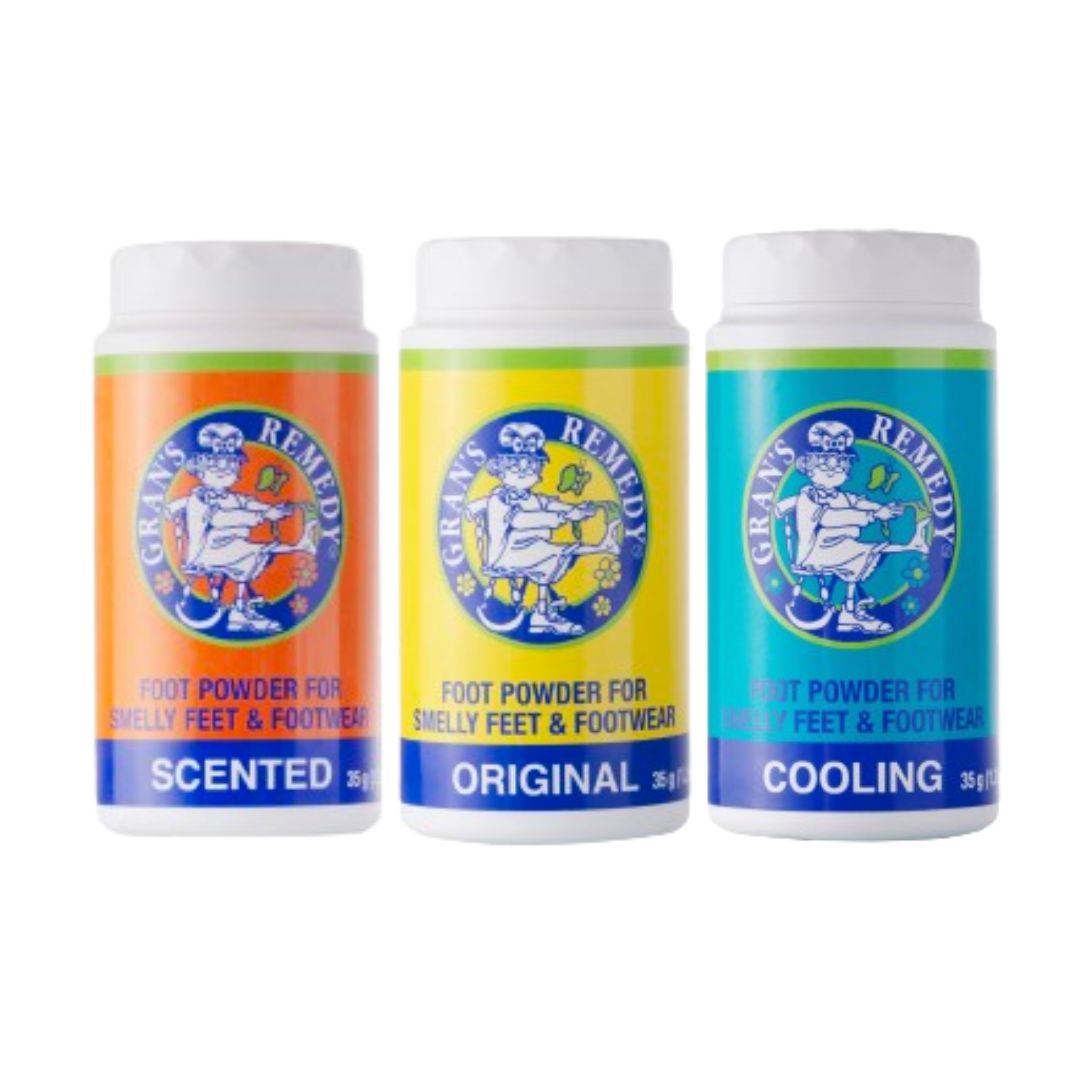 【お試し3種セット】グランズレメディ ボトルタイプ 35g　QRコード付 レギュラー無香料/クール/フローラル 消臭粉 並行輸入品 靴 足 臭い 洗えないもの 除菌 消臭 悪臭