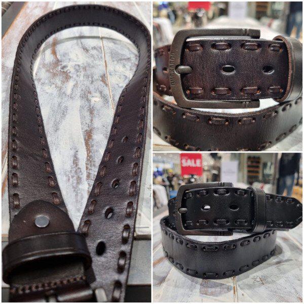 스터치 버클 소가죽 벨트 38MM_US