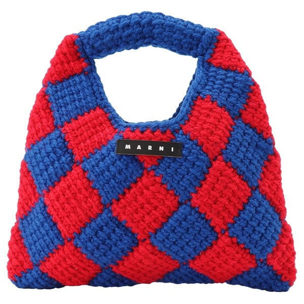 ハンドバッグ M00995 M00RP 0MC06 大人もOK ダイアモンドクロシェ かぎ針編み ブルー レッド KIDS MW84F DIAMOND CROCHET