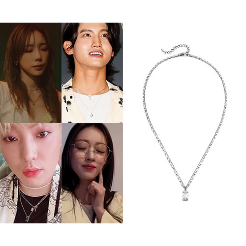 [テヨン/チェガンチャンミン着用]エルロンキュービックネックレス/ 韓国の人気ブランド 韓国人気アクセサリー 韓国ファッション 2023年新作