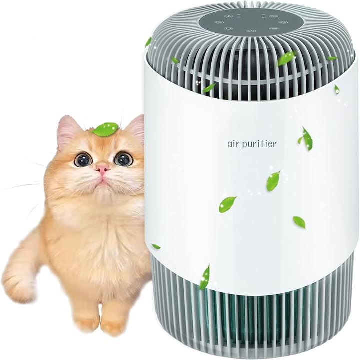空気清浄機 ペット 猫の毛 ペットの毛 小型 花粉 静音 部屋用 18畳 360度吸引 ナイトライト 三段風量設定 加湿なし BAP-520-HF 7,121円