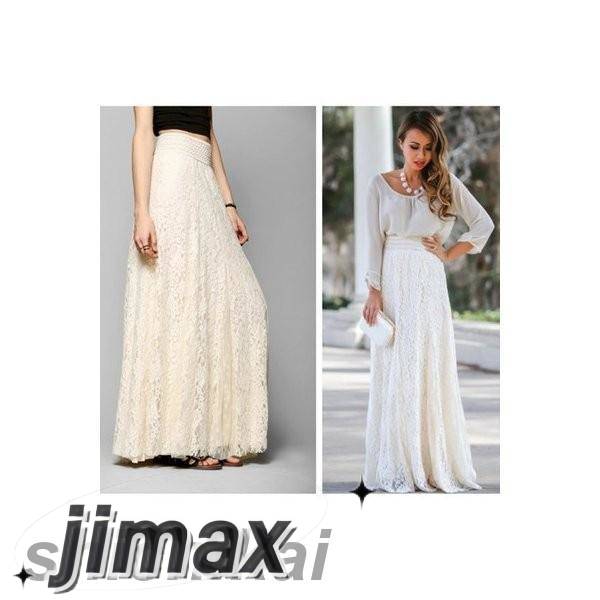 スカート レディース マキシ丈 透かし彫り レース ボトムス ハイウエスト 花柄 裏地付き ゴムウエスト 超ロング パーティー プレゼント