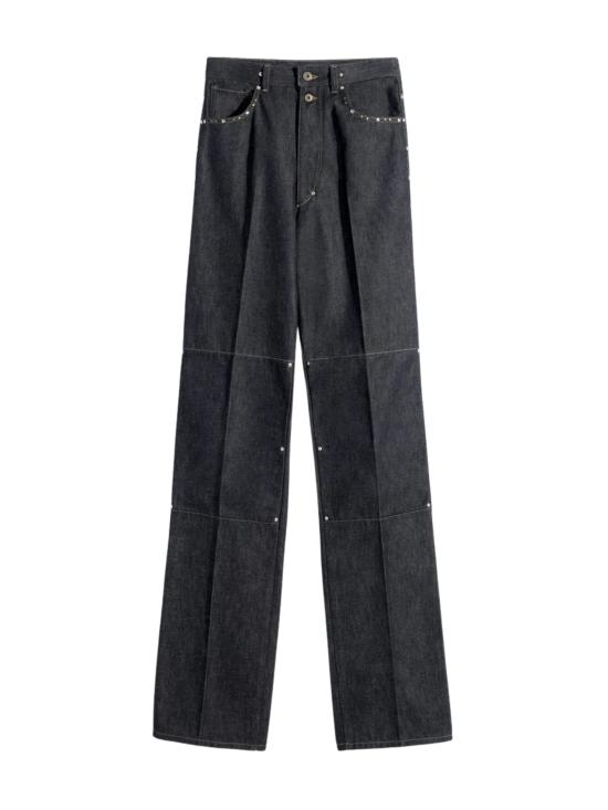 LEMAIRE Women Straight Pants PA1303 LD1061BK965 Black