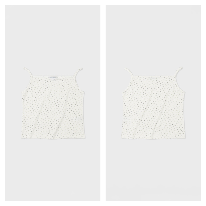【LOW CLASSIC】 RIBBON POINTED SLEEVELESS : IVORY