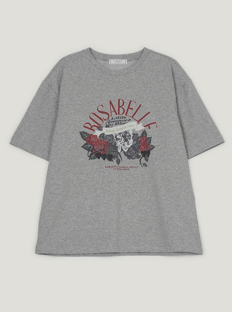 トゥイ オーバーフィット 半袖 Tシャツ ロサベル プリンティング