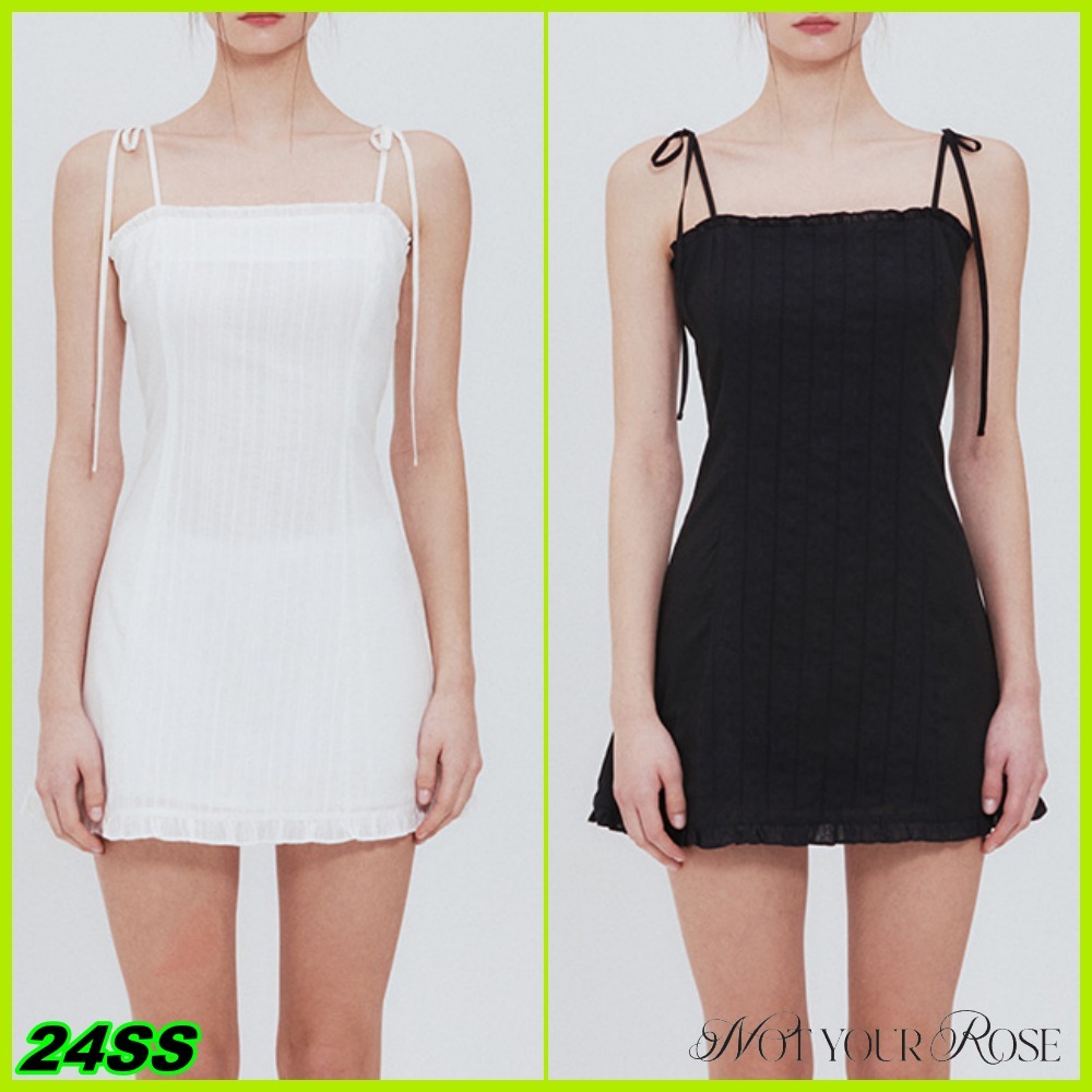 【Not Your Rose】24SS Lace frill mini dress