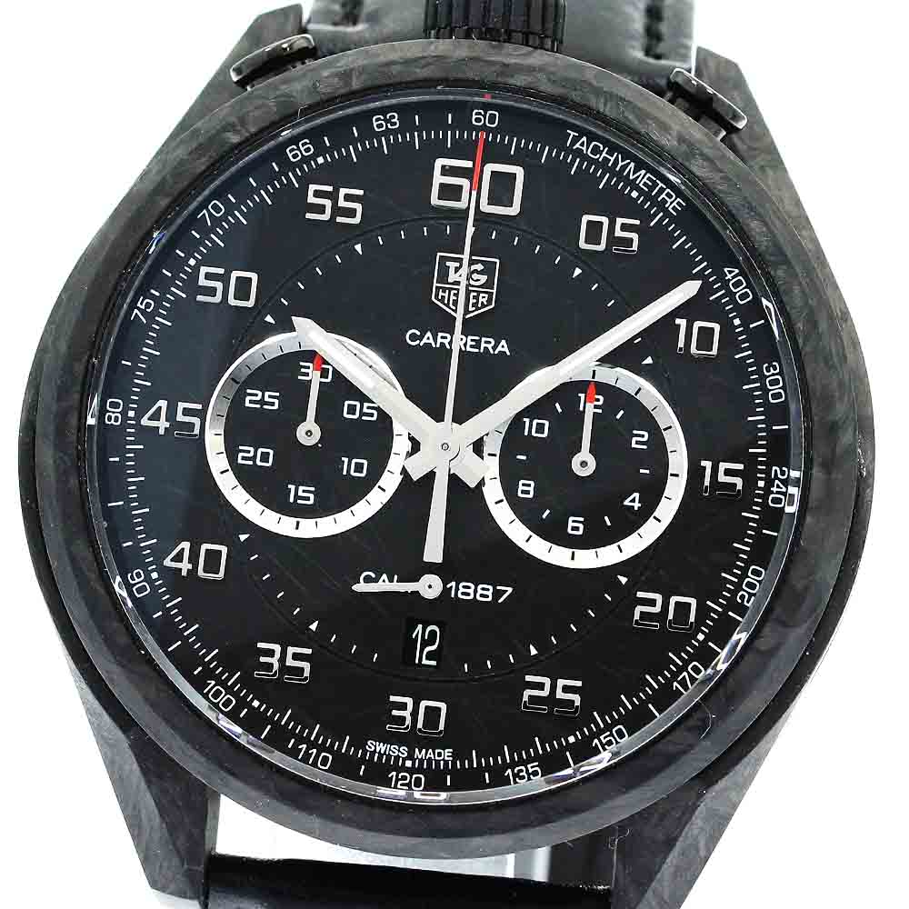 訳あり タグホイヤー TAG HEUER CAR2C90 カレラ 1887 クロノグラフ カーボン 自動巻き メンズ _875263【中古】