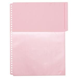 (まとめ) キングジム ハーフポケット A4タテ 30穴 赤 103HP 1パック(10枚) (×15セット)