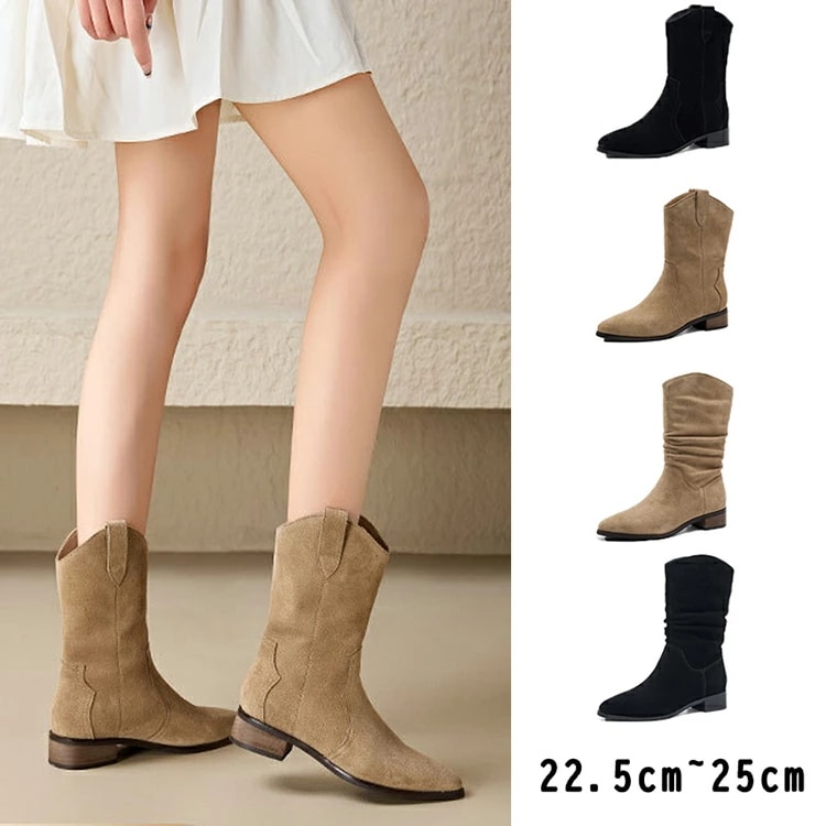 ショートブーツ レディース ブーツ 歩きやすい 本革 ブーツ ウエスタンブーツ おしゃれ 疲れにくい チャンキーヒール 履きやすい 美脚 安定感 シューズ スタイルアップ 柔らかい 歩きやすい 大きい