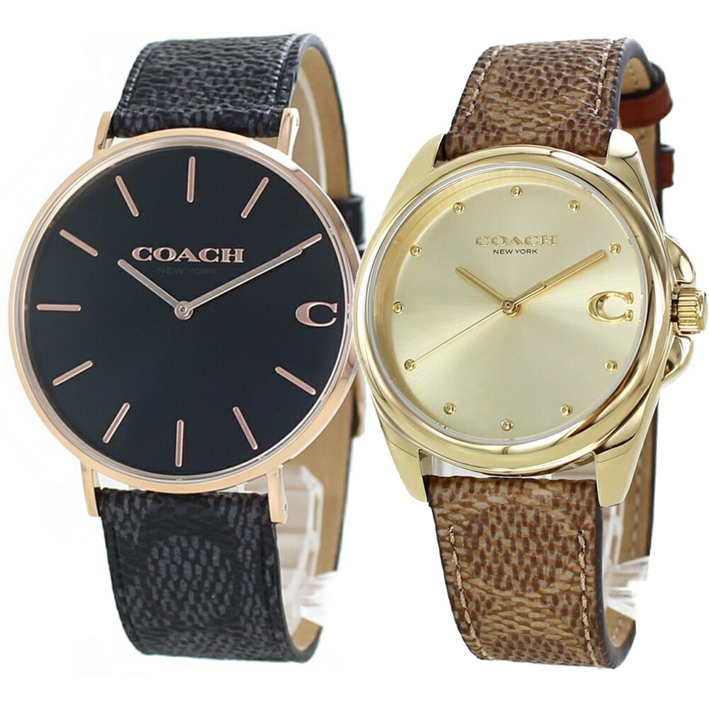 コーチ 腕時計 手表 ペアウォッチ ペア 腕時計 手表 シグネチャー柄 お揃い ペア カップル ギフト 時計結婚記念日 誕生日 プレゼント 彼氏 彼女 夫婦 両親 感謝 ありがとう ギフト 記念日 ク