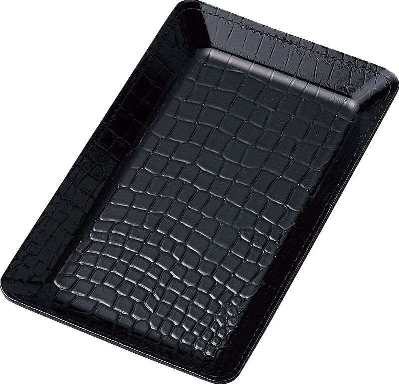 （まとめ買い）店舗用品 クロコタッチキャッシュトレー CT-121 ブラック [x3] 5,040円