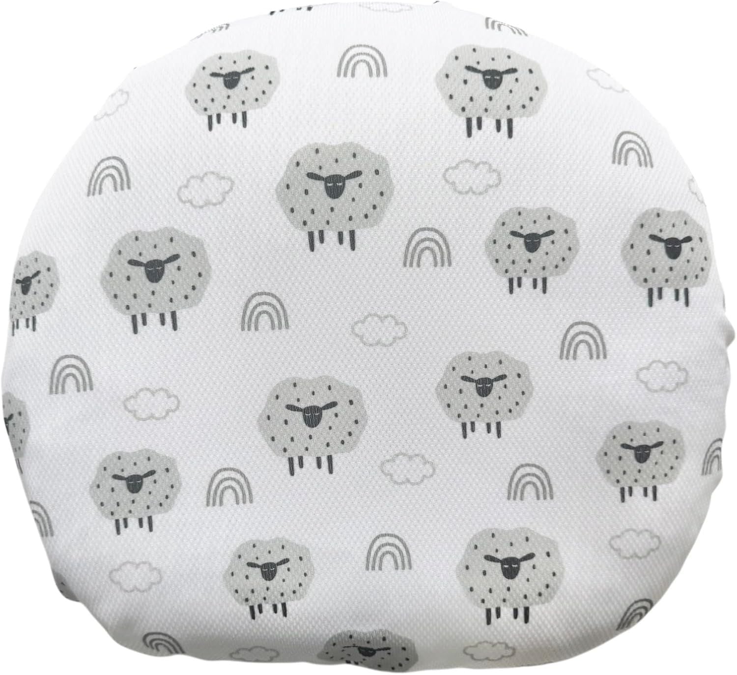 呼吸する赤ちゃんの枕 絶壁防止枕 スライド式 ベビー枕 新生児から使える (ひつじ柄ホワイト)