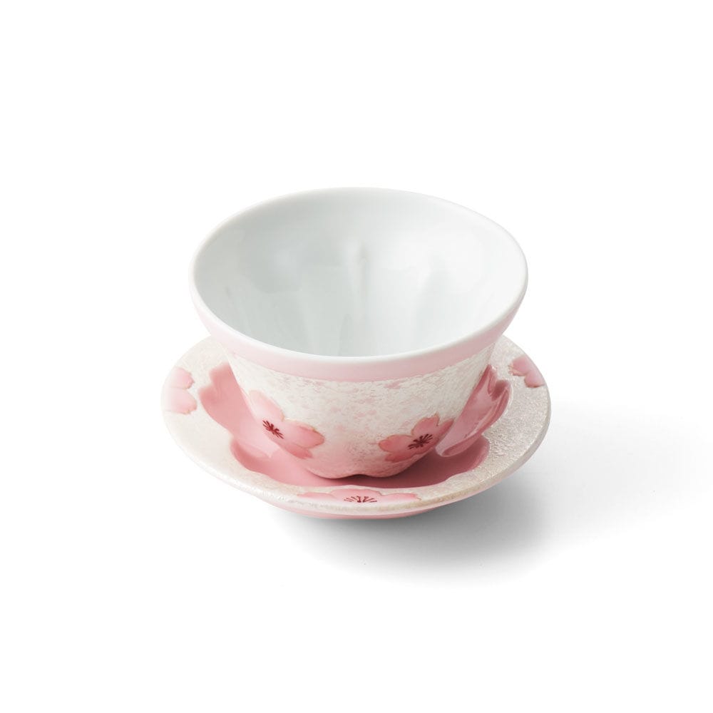虹彩桜 煎茶 有田焼 ピンク かわいい プレゼント ギフト