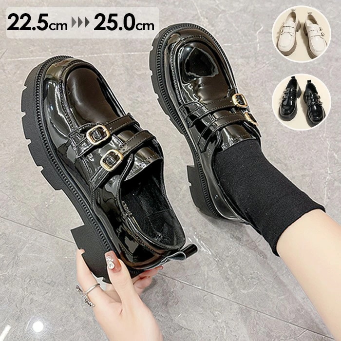 22.5~25.0cm 厚底ローファー レディース 卒業式 JK ブラック ブラウン ローファー 厚底 女の子 黒 カジュアル ジュニア 通勤 ビジネス フォーマル スクールローファー 歩きやすい 防