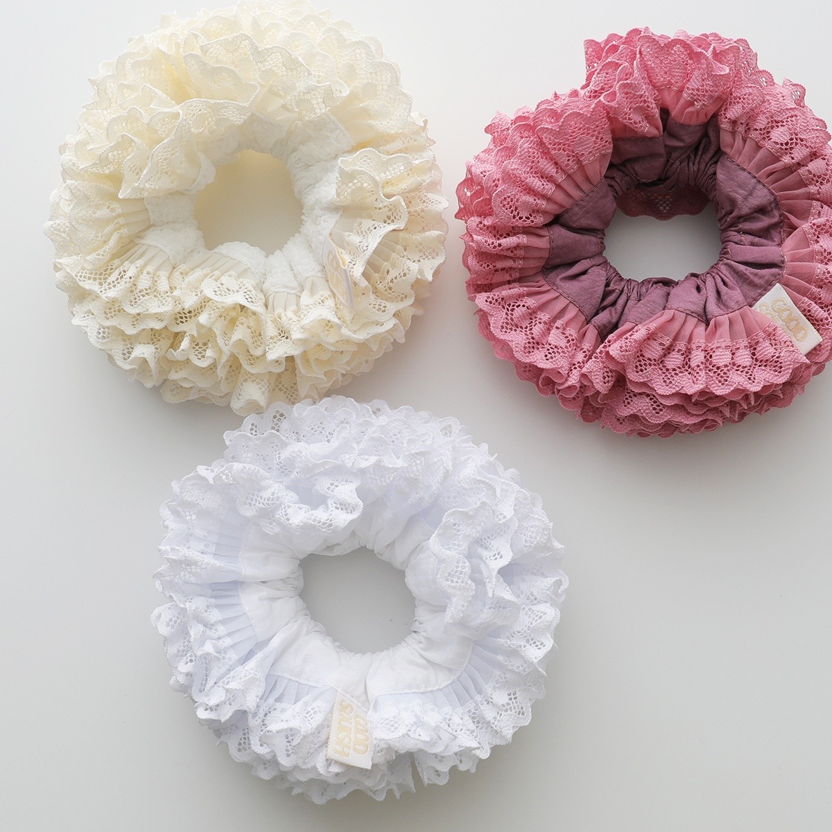 GOOD SQUISH グッド スクイッシュ シュシュ WEDDING ON A WEDS COLLECTION レディース フリル レース ヘアゴム ヘアアクセサリー カラー3色 【mega】