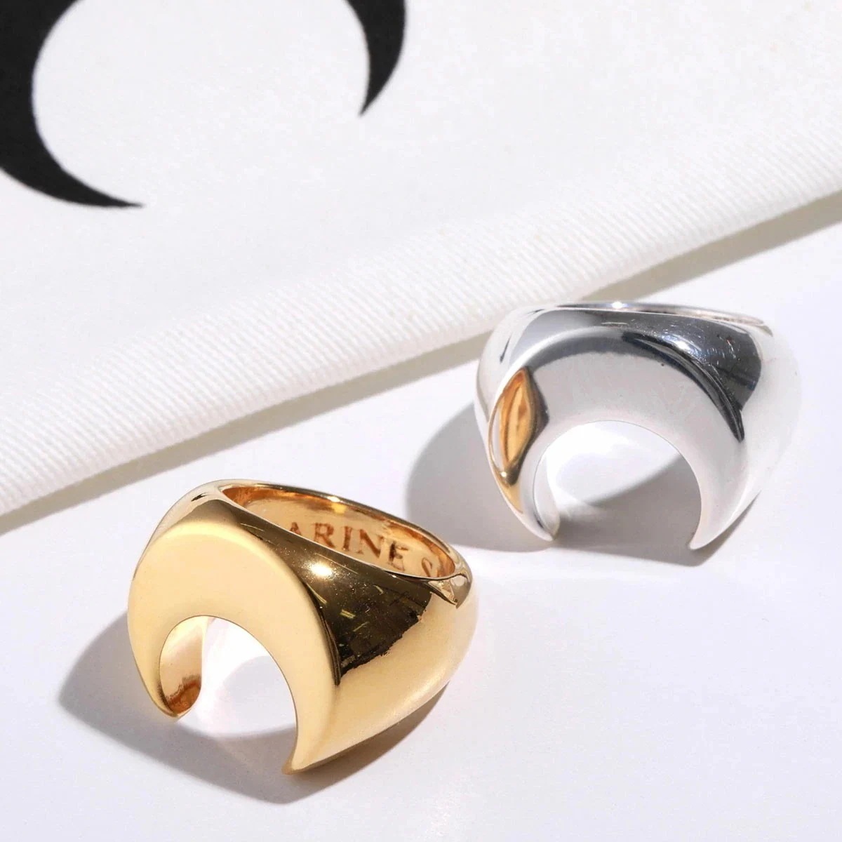 Marine Serre マリーン セル リング Regenerated Brass Moon Ring UJW025 レディース 三日月 モチーフ 指輪 カラ