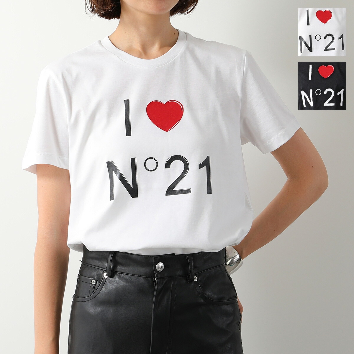 N21 KIDS ヌメロヴェントゥーノ キッズ 半袖 Tシャツ N21754 N0153 レディース ロゴ ロゴT コットン クルーネック カットソー カラー2色