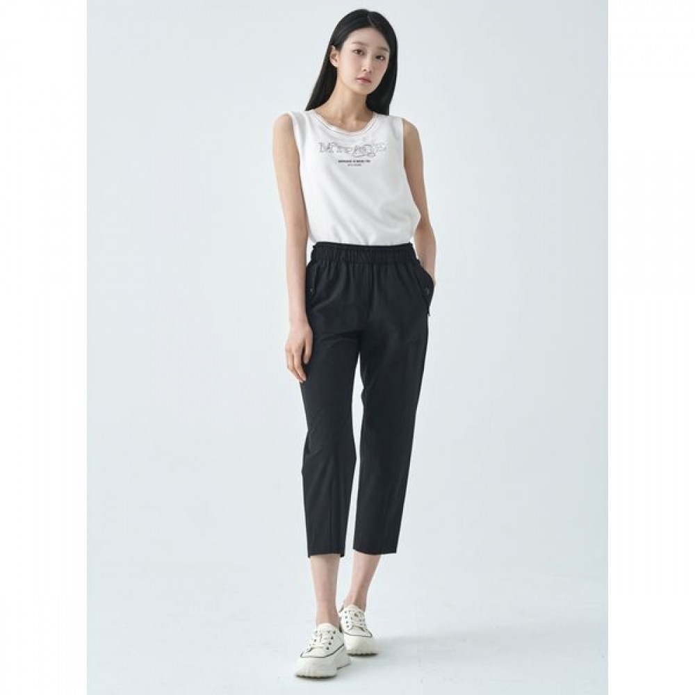 [Jisen] スパンフラップフルバンドバギーフィットパンツ LCPTO423_BK