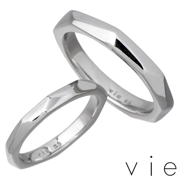 ヴィー vie ステンレス ペア リング 金属金属アレルギー対応