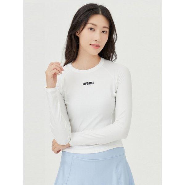 ニューウェーブ レギュラーフィット セミクロップ ラッシュガード A4BL1QR46WHT