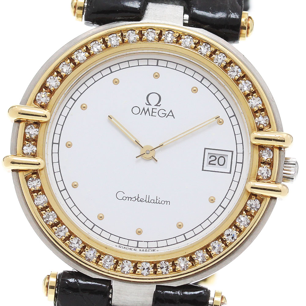 オメガ OMEGA コンステレーション ダイヤベゼル SS/YG クォーツ メンズ _862952【中古】