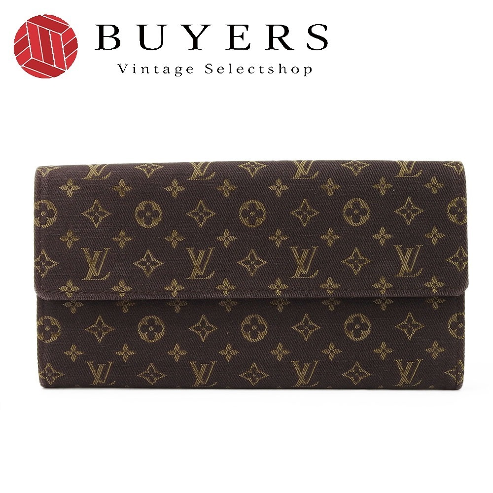 中古 長財布 ポルトフォイユサラ M95234 モノグラムミニラン ブラウン ゴールド金具 普段使い 小物 レディース 女性