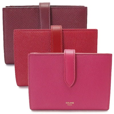 ダークブラウン 【中古】 セリーヌ マカダム×クロコ型押 長財布 キャンバス×レザー CELINE (38204)