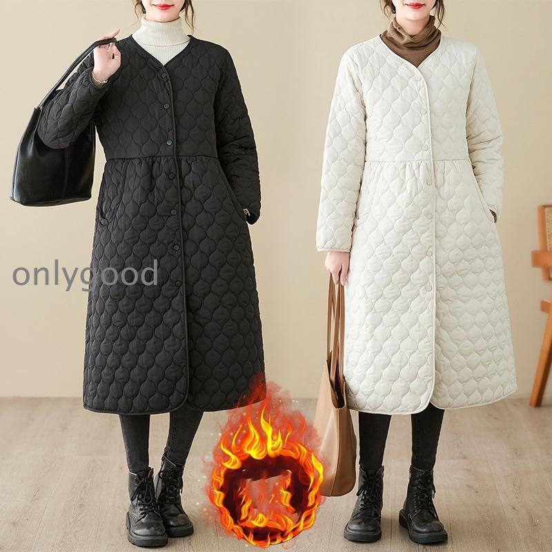 キルティングコート 中綿 レディース ロングコート ノーカラー ジャケット 中綿コーロング丈 コート キルティング 秋 冬 アウター ライトアウター トップス 長袖その他 アウター