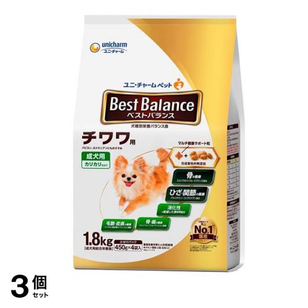 ベストバランス カリカリ仕立て チワワ用 成犬用 1.8kg 3個セット 4,716円