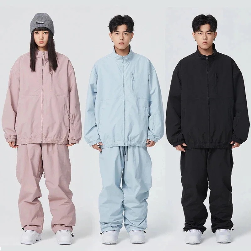 スノーボードウェア 上下セット セットアップ 無地 ２点セット ジャケット アウター ロングパンツ ボトムス ズボン レディース メンズ スノボウェア スキーウェア 10000mm 男女兼用